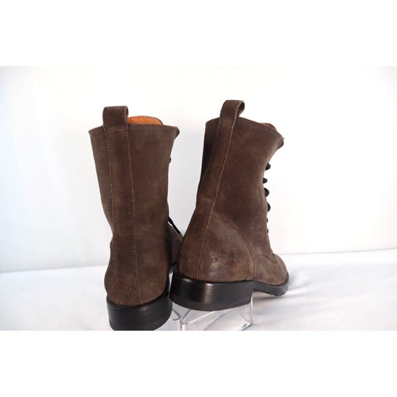 Frye Women's Brown Suede Lace-Up Combat Boots Size 7.5 - Picture 4 of 8